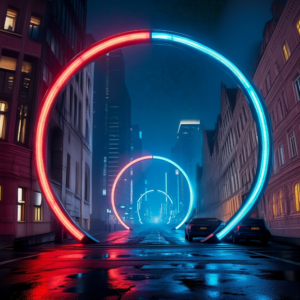 circle in a European city