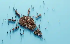 Human crowd lightbulb