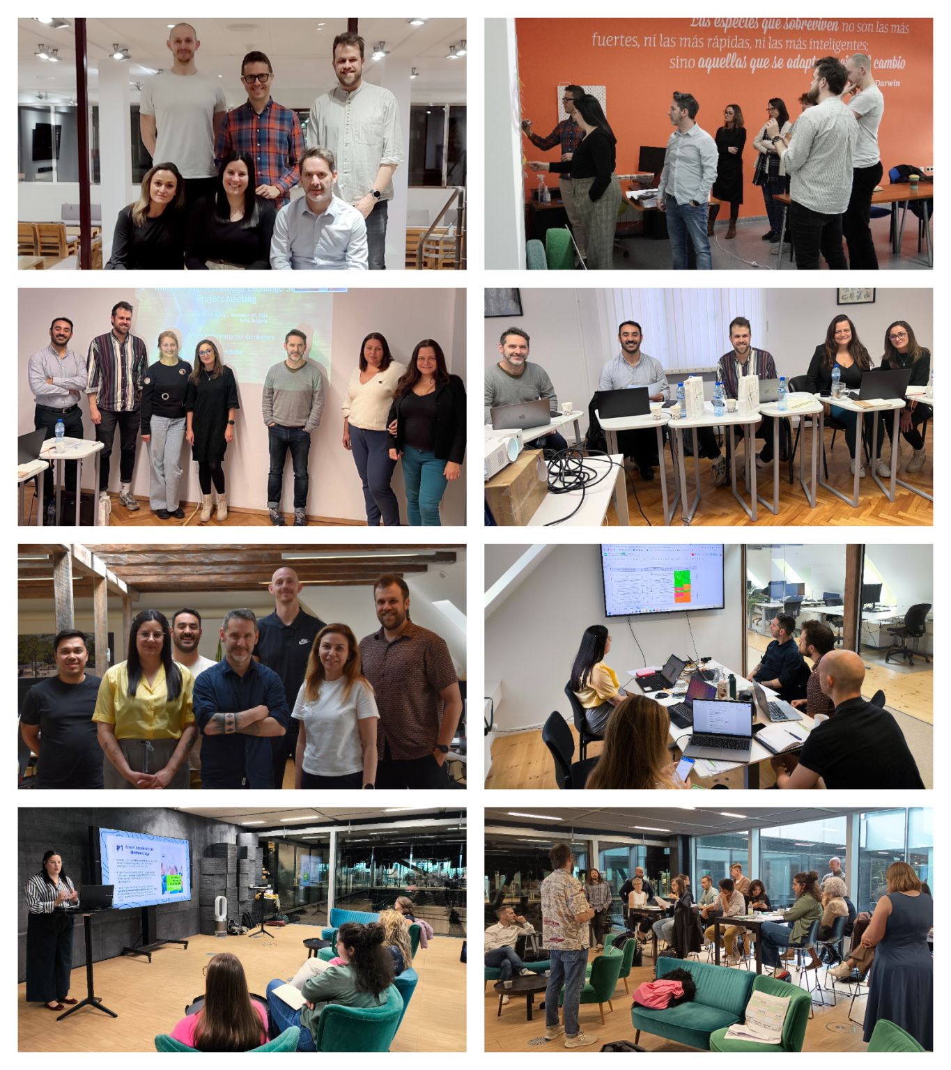 Multiple images of the ENDURANCE team